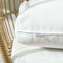 Outsunny Round PE Rattan Outdoor Egg Chair w/ Padded Cushions for Garden, Khaki
