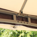 Outsunny 4 x 3(m) Patio Gazebo Garden Canopy Shelter with Double Tier Roof