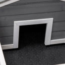 PawHut Wooden Tortoise House, Small Pet Reptile with Hide Shelter Den and Run