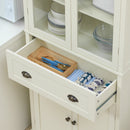 HOMCOM Kitchen Cupboard, 5-tier Storage Cabinet with Adjustable Shelves, Cream