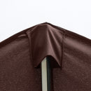 Outsunny 2.7m Garden Parasol Summer Shelter w/ LED Solar Light Crank Tilt Coffee