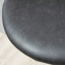 HOMCOM Barstools Set of 2 Adjustable Swivel Height Gas Lift PU Leather Chairs