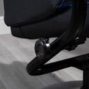 Vinsetto Video Game Chair and Footrest Set with Lumbar Support Headrest Grey