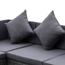 Outsunny 7 PCs Outdoor Rattan Sofa Set, Patio Garden Wicker Sectional Sofa Set