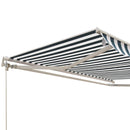 Outsunny Garden Sun Shade Canopy Retractable Awning, 2.5 x 2m, Green and White