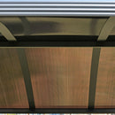 Outsunny BBQ Patio Canopy Gazebo with Interlaced Polycarbonate Roof 2 Shelves