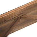 Outsunny Rustic Wood Design Home Garden Wagon Wheel Bench Décor Outdoor Loveseat