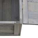 PawHut Tortoise House w/ Mesh Roof, Small Pet Reptile Wooden House - Grey