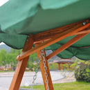 Outsunny Swing Chair 3 Seater Swinging Wooden Hammock Garden Seat Outdoor Canopy