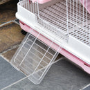 PawHut Four-Level Small Animal Cage, Indoor Pet House, Pink, 81 x 52.5 x 114 cm