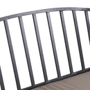 Outsunny Garden Arbor Arch Metal Bench Padded Seat Outdoor Decoration Patio
