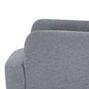 HOMCOM Upholstered Armchair, Nature Wood Frame Padded Living Room Chair, Grey