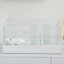 PawHut Turtle Tank, Glass Tank w/ Basking Platform, Reptile Habitat
