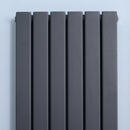HOMCOM Vertical Designer Radiator Wall-mounted Heater for Bedroom Study Grey