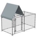 PawHut Walk In Chicken Run Large Outdoor Chicken Cage Coop w/ Cover 2 x 1 x 1.7m
