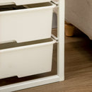 HOMCOM Chest of Drawers, 6 Drawer Unit Storage Chest Bedroom Living Room White