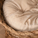 PawHut Wicker Cat House, Raised Cat Bed with Cylindrical Base, 42 x 33 x 52cm
