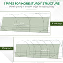 Outsunny 6 x 3M Reinforced Walk-in Polytunnel Garden Greenhouse Steel Frame