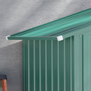 Outsunny 6ft x 3ft Metal Shed Garden Shed w/ Double Door & Air Vents, Green