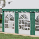 Outsunny 6 x 4m Marquee Gazebo, Party Tent with Sides and Double Doors