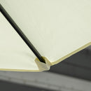 Outsunny 2.5M Offset Roma Patio Umbrella W/ 360° Rotation and Base, Beige