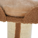 PawHut 2-Tier Cat Kitten Resting Tree w/ Top Basket Cushion Sisal Post Brown