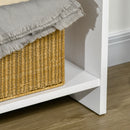 HOMCOM Console Tables, Hallway Table w/ Drawers and Shelf for Living Room,White