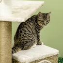 PawHut Cat Tree Climbing Tower w/ Scratching Post, Cat House, Hanging Toy Ball