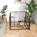 Pawhut Pet Playpen Dog Kennel w/Door Latches Metal In/Outdoor Use 82Lx82Wx60Hcm