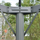 Outsunny 3(m) Outdoor Gazebo Canopy Party Tent Aluminum Frame with Sidewalls