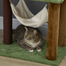PawHut Cat Tower w/ Cat House, Sisal Scratching Post, Hammock