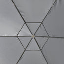 Outsunny Garden Hexagonal Gazebo Patio Outdoor Canopy Patio Party Tent Grey