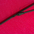 Outsunny 2.6m Round Curved Adjustable Parasol Sun Umbrella Metal Pole Red