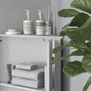Kleankin Corner Bathroom Cabinet, Recessed Doors And Adjustable Shelf, White