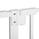 PawHut Adjustable Safety Gate w/ 3 Extensions and Four Adjustable Screws, White