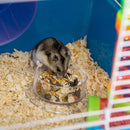 PawHut Hamster Cage w/ Water Bottle, Exercise Wheel, Tubes, Ramps - Blue