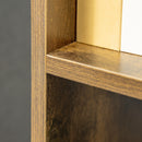 HOMCOM Industrial Style Storage Shelf, Bookcase, Bookshelf, Rustic Brown