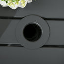 Outsunny Garden Side Table Coffee Table with Umbrella Hole for Patio Balcony