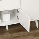 HOMCOM Microwave Cabinet Kitchen Storage Cabinet with Adjustable Shelves White