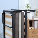 HOMCOM Folding Bed with Mattress, Portable Guest Bed with Memory Foam and Wheels