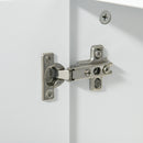 kleankin Bathroom Pedestal Under Sink Cabinet with Adjustable Shelf, White