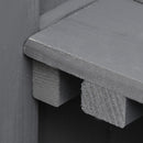 Outsunny Wooden Garden Shed Double Door Tool Storage House, 74x43x88cm, Grey