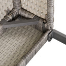 Outsunny 5pcs Patio Rattan Sofa Chaise Lounge Double Sofa Bed w/ Coffee Table