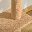 PawHut 260cm Floor To Ceiling Cat Tree Kitten Tower w/ Adjustable Height - Brown