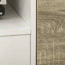 HOMCOM TV Cabinet Entertainment Centre w/ Storage Cabinet and Drawer, Grey