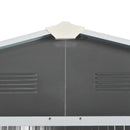Outsunny 7.7 x 5.7ft Garden Storage Shed with Double Sliding Door Outdoor Grey