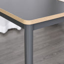HOMCOM 120cm Minimalistic Dining Table Steel Frame Foot Pads Simple Style Grey
