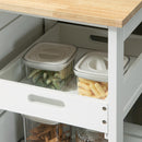HOMCOM Rolling Kitchen Island Cart, Bar Serving Cart, Compact Trolley White