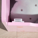 ZONEKIZ  2 in 1 Wooden Kids Storage Bench, Toy Box w/ Safety Rod - Pink