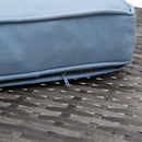 Outsunny 4 PCs Rattan Wicker Set 2 Cushioned Double Sofa Footstool Coffee Table